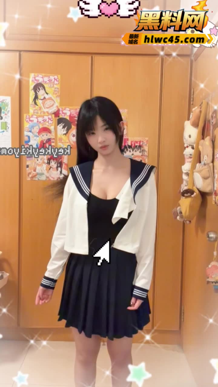 B站博主 KeyKeyKiYoMi 高马尾修身装咬唇撩发慢动作性感诱惑 呆萌可爱反差拉满
